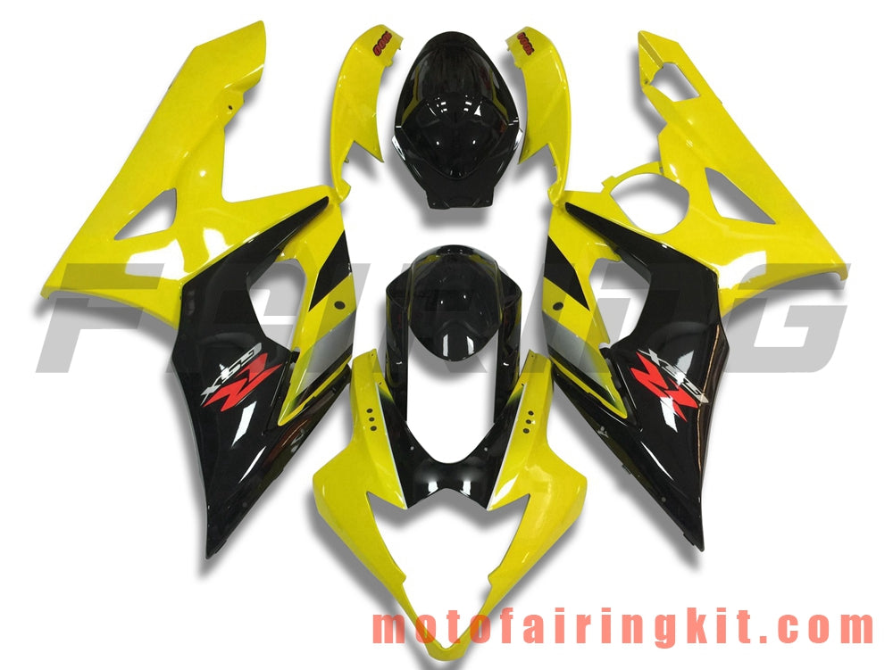 Fairing Kits Fit for GSXR1000 K5 2005 2006 GSXR 1000 GSX R1000 K5 05 06 Plastic ABS Injection Mold Complete Motorcycle Body Aftermarket Bodywork Frame (Yellow & Black) B062