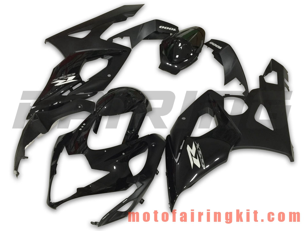 Fairing Kits Fit for GSXR1000 K5 2005 2006 GSXR 1000 GSX R1000 K5 05 06 Plastic ABS Injection Mold Complete Motorcycle Body Aftermarket Bodywork Frame (Black) B065