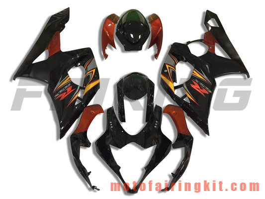 Kits de carenado aptos para GSXR1000 K5 2005 2006 GSXR 1000 GSX R1000 K5 05 06 Molde de inyección de plástico ABS Carrocería completa para motocicleta Marco de carrocería de posventa (negro y naranja) B066