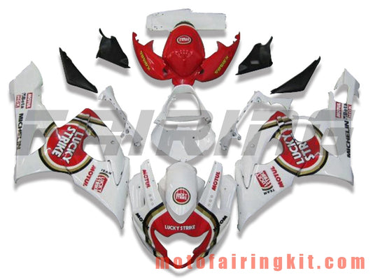 Fairing Kits Fit for GSXR1000 K5 2005 2006 GSXR 1000 GSX R1000 K5 05 06 Plastic ABS Injection Mold Complete Motorcycle Body Aftermarket Bodywork Frame (White & Red) B068