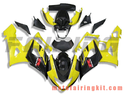 Fairing Kits Fit for GSXR1000 K5 2005 2006 GSXR 1000 GSX R1000 K5 05 06 Plastic ABS Injection Mold Complete Motorcycle Body Aftermarket Bodywork Frame (Yellow & Black) B073