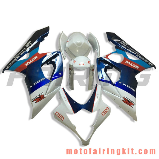 Kits de carenado aptos para GSXR1000 K5 2005 2006 GSXR 1000 GSX R1000 K5 05 06 Molde de inyección de plástico ABS Carrocería completa para motocicleta Marco de carrocería de posventa (negro y azul) B076