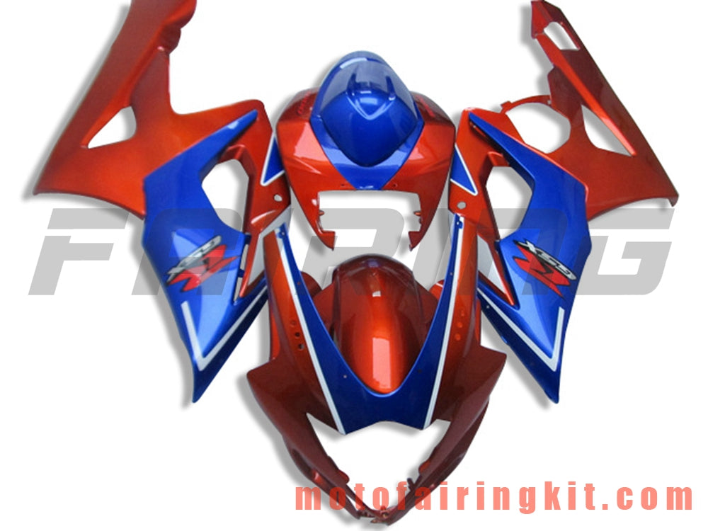 Fairing Kits Fit for GSXR1000 K5 2005 2006 GSXR 1000 GSX R1000 K5 05 06 Plastic ABS Injection Mold Complete Motorcycle Body Aftermarket Bodywork Frame (Orange & Blue) B077