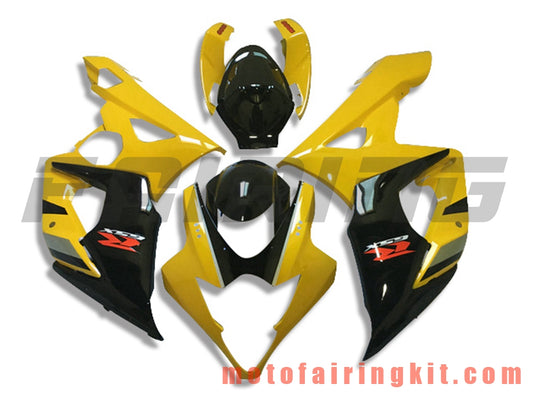 Fairing Kits Fit for GSXR1000 K5 2005 2006 GSXR 1000 GSX R1000 K5 05 06 Plastic ABS Injection Mold Complete Motorcycle Body Aftermarket Bodywork Frame (Yellow & Black) B081