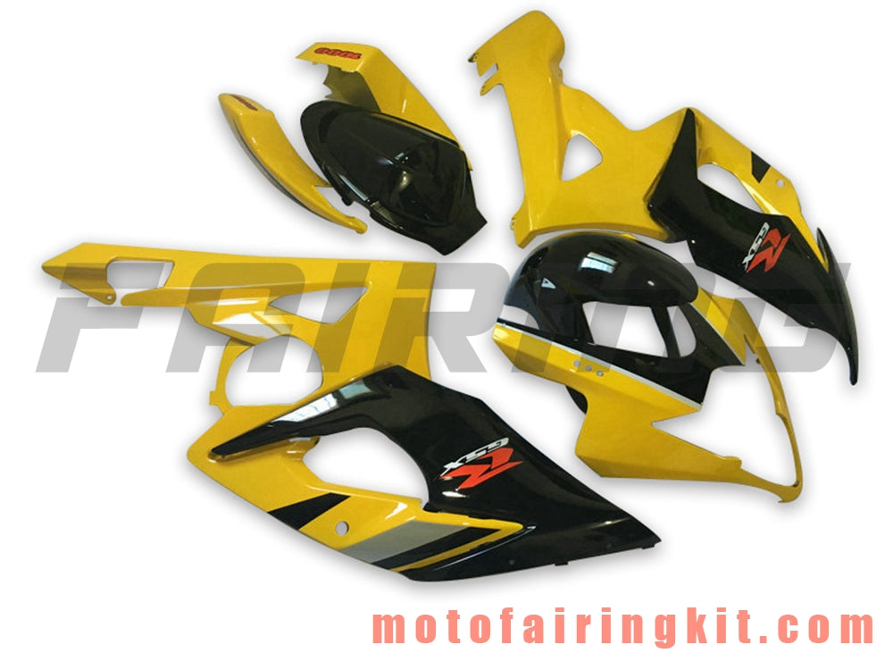 Fairing Kits Fit for GSXR1000 K5 2005 2006 GSXR 1000 GSX R1000 K5 05 06 Plastic ABS Injection Mold Complete Motorcycle Body Aftermarket Bodywork Frame (Yellow & Black) B081