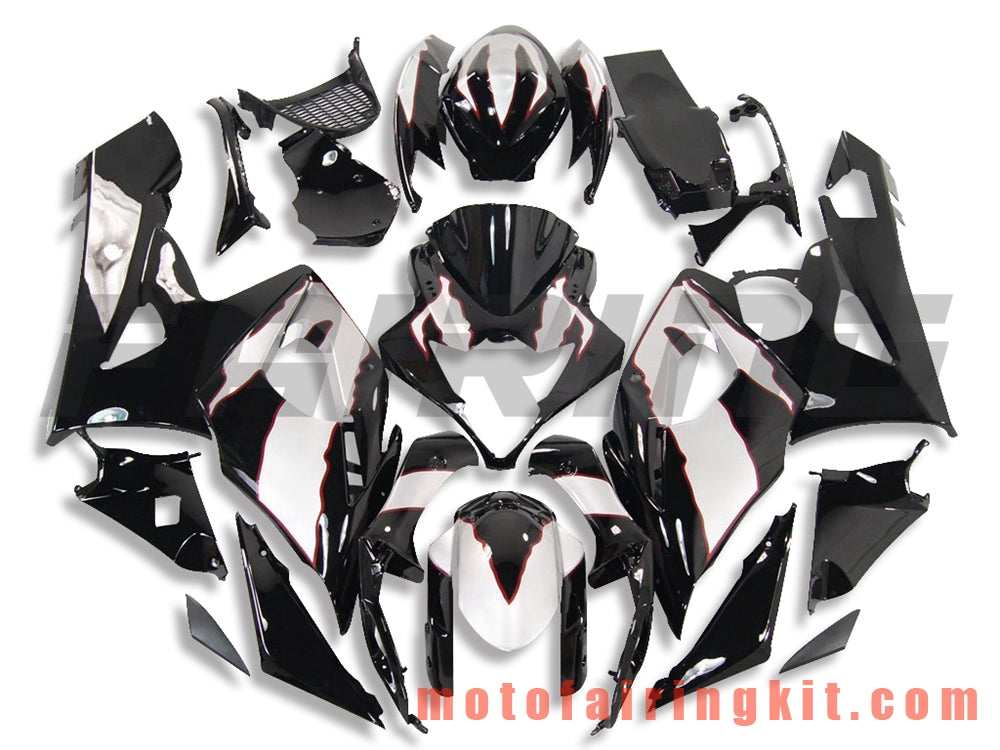 Fairing Kits Fit for GSXR1000 K5 2005 2006 GSXR 1000 GSX R1000 K5 05 06 Plastic ABS Injection Mold Complete Motorcycle Body Aftermarket Bodywork Frame (Black & White) B086