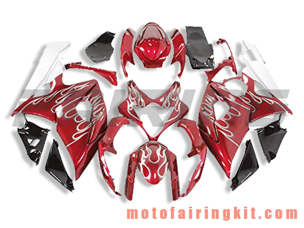 Fairing Kits Fit for GSXR1000 K5 2005 2006 GSXR 1000 GSX R1000 K5 05 06 Plastic ABS Injection Mold Complete Motorcycle Body Aftermarket Bodywork Frame (Red & White) B087