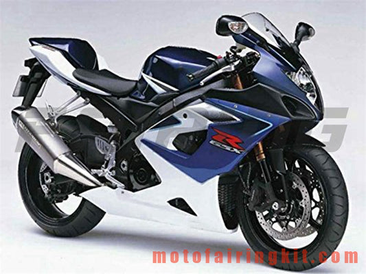 フェアリングキット GSXR1000 K5 2005 2006 GSXR 1000 GSX R1000 K5 05 06 プラスチック ABS 射出成型 完全なオートバイボディ アフターマーケットボディワークフレーム (ブルー &amp; ホワイト) B089