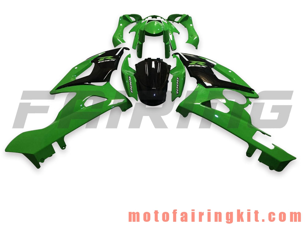 Fairing Kits Fit for GSXR1000 K5 2005 2006 GSXR 1000 GSX R1000 K5 05 06 Plastic ABS Injection Mold Complete Motorcycle Body Aftermarket Bodywork Frame (Green & Black) B090