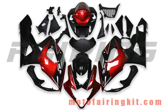 Fairing Kits Fit for GSXR1000 K5 2005 2006 GSXR 1000 GSX R1000 K5 05 06 Plastic ABS Injection Mold Complete Motorcycle Body Aftermarket Bodywork Frame (Black & Red) B099