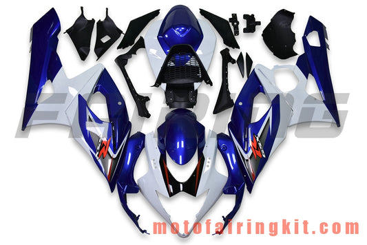 Kits de carenado aptos para GSXR1000 K5 2005 2006 GSXR 1000 GSX R1000 K5 05 06 Molde de inyección de plástico ABS Carrocería completa para motocicleta Marco de carrocería de posventa (azul y blanco) B101