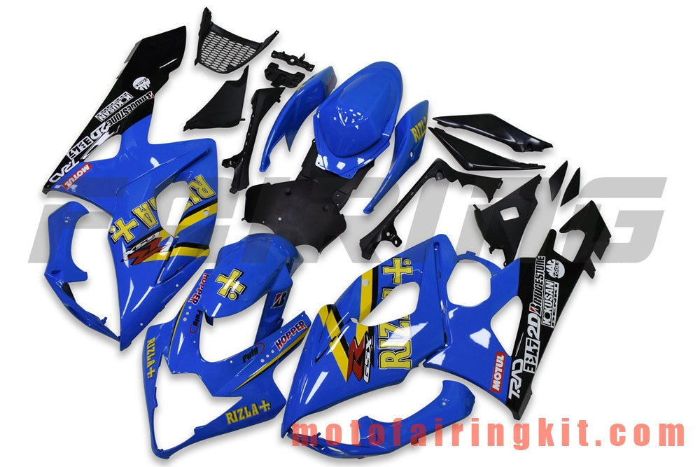 Kits de carenado aptos para GSXR1000 K5 2005 2006 GSXR 1000 GSX R1000 K5 05 06 Molde de inyección de plástico ABS Carrocería completa para motocicleta Marco de carrocería de posventa (azul y negro) B102