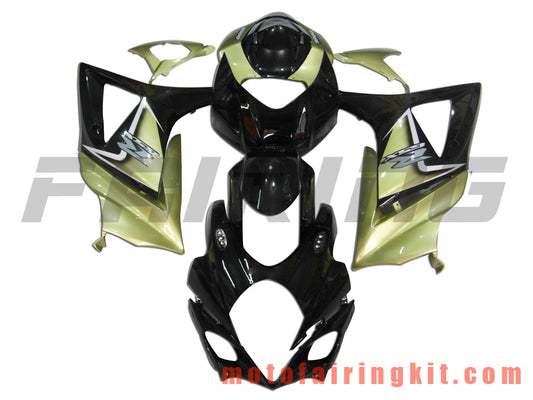 Kits de carenado aptos para GSXR1000 K7 2007 2008 GSXR 1000 GSX R1000 K7 07 08 Molde de inyección de plástico ABS Carrocería completa para motocicleta Marco de carrocería de posventa (negro y amarillo) B003