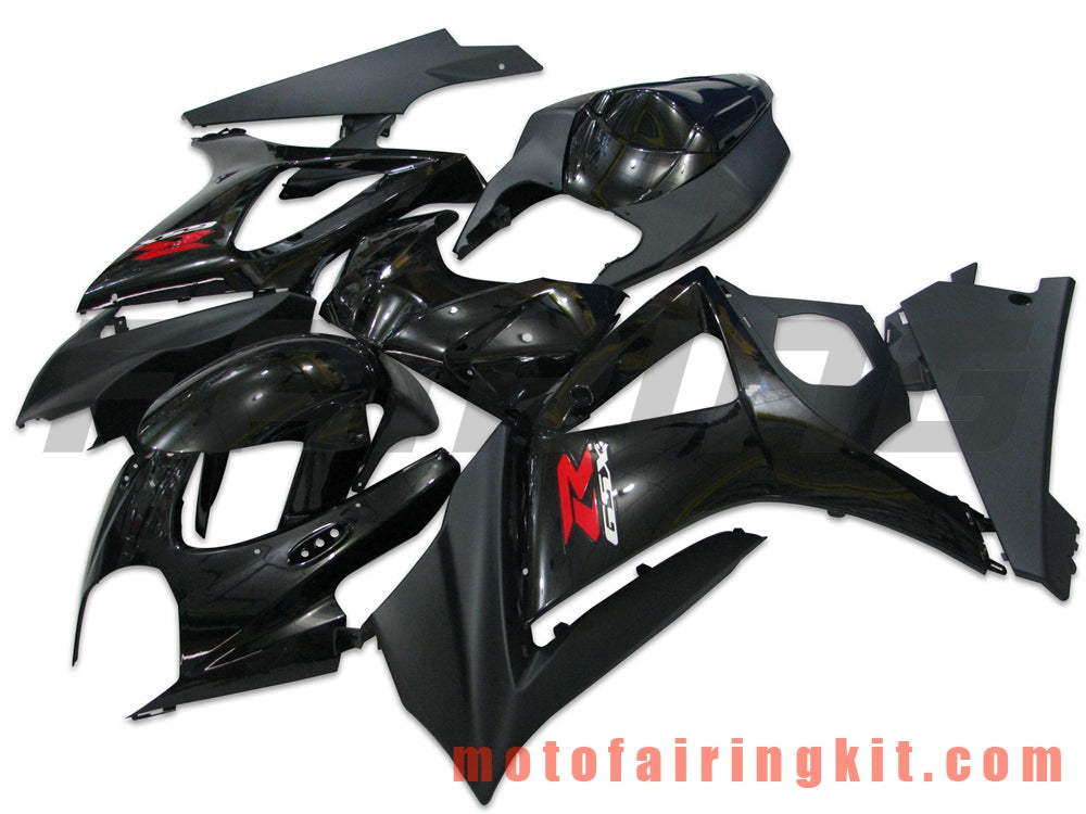 Fairing Kits Fit for GSXR1000 K7 2007 2008 GSXR 1000 GSX R1000 K7 07 08 Plastic ABS Injection Mold Complete Motorcycle Body Aftermarket Bodywork Frame (Black) B009