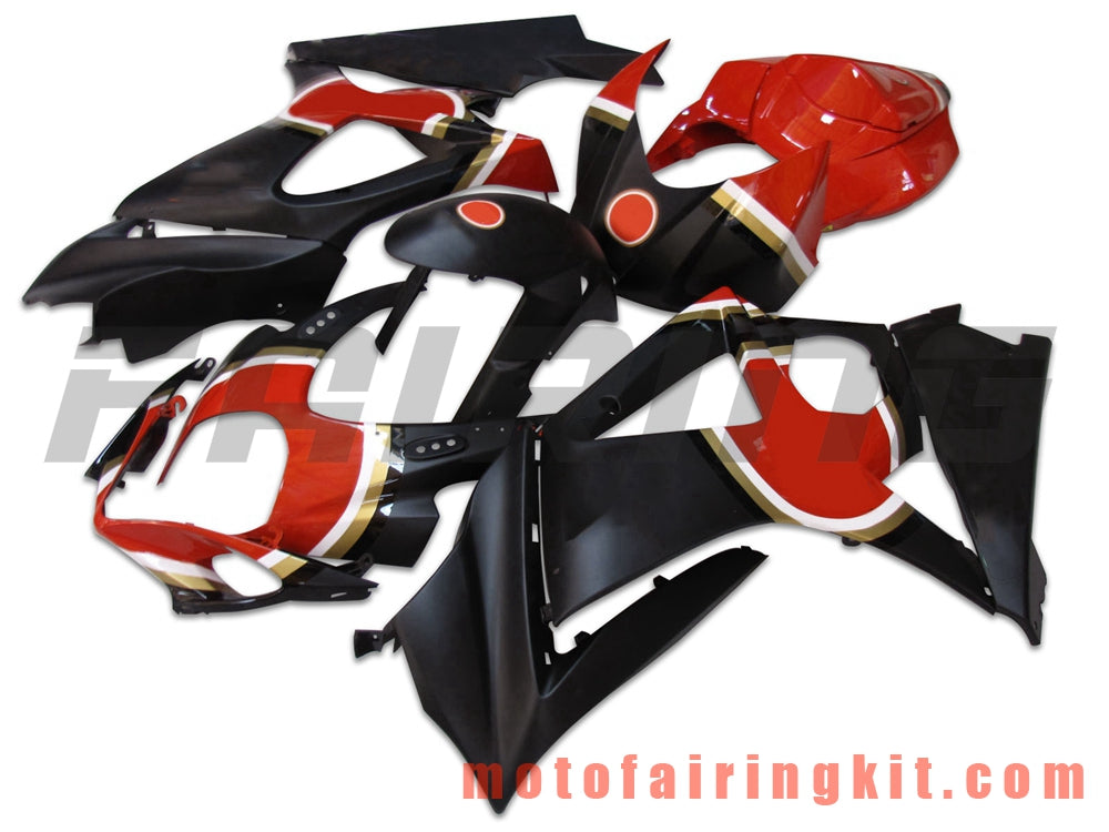 Fairing Kits Fit for GSXR1000 K7 2007 2008 GSXR 1000 GSX R1000 K7 07 08 Plastic ABS Injection Mold Complete Motorcycle Body Aftermarket Bodywork Frame (Black & Red) B011