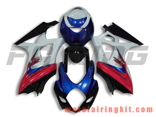 Kits de carenado aptos para GSXR1000 K7 2007 2008 GSXR 1000 GSX R1000 K7 07 08 Molde de inyección de plástico ABS Carrocería completa para motocicleta Marco de carrocería de posventa (blanco y rojo) B013