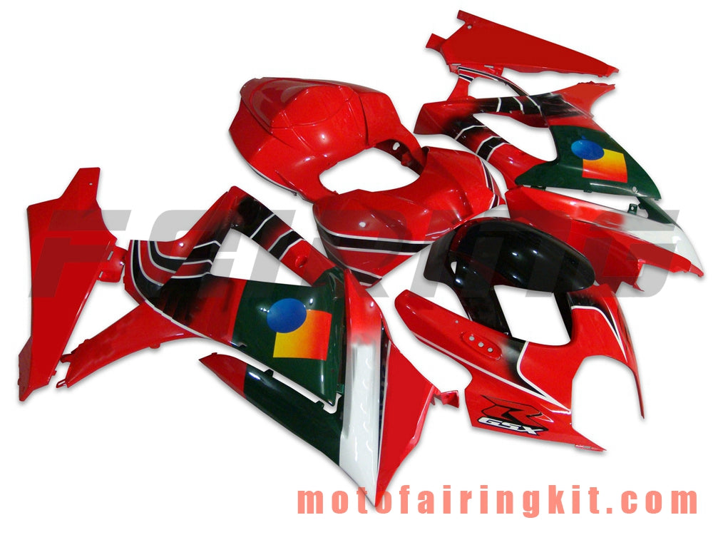 Kits de carenado aptos para GSXR1000 K7 2007 2008 GSXR 1000 GSX R1000 K7 07 08 Molde de inyección de plástico ABS Carrocería completa para motocicleta Marco de carrocería de posventa (rojo y negro) B014