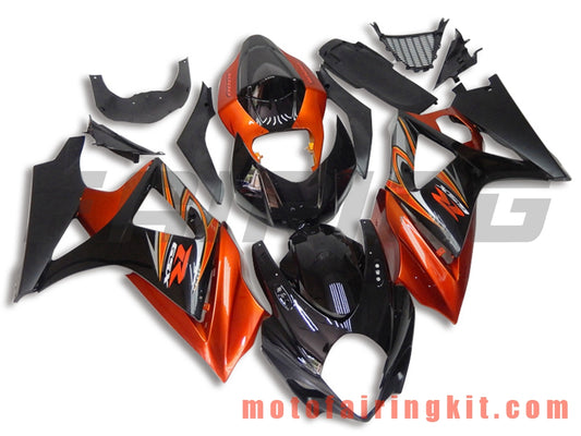 Fairing Kits Fit for GSXR1000 K7 2007 2008 GSXR 1000 GSX R1000 K7 07 08 Plastic ABS Injection Mold Complete Motorcycle Body Aftermarket Bodywork Frame (Orange & Black) B015