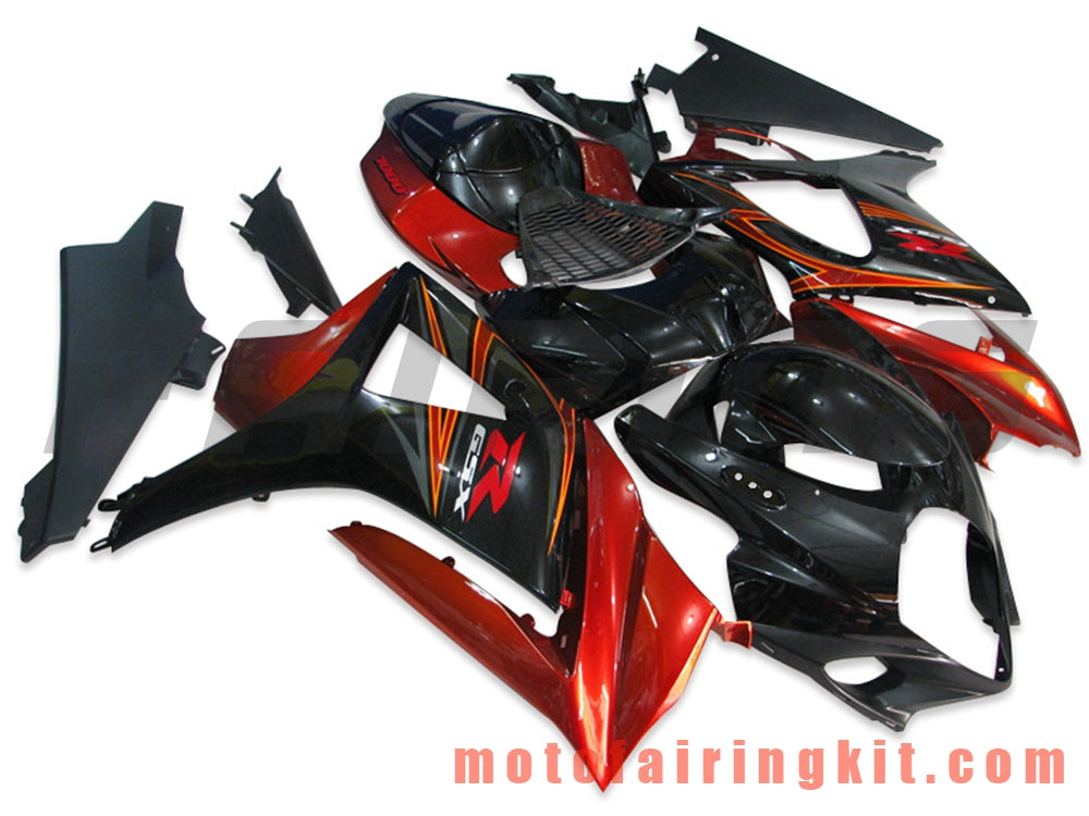 フェアリングキット GSXR1000 K7 2007 2008 GSXR 1000 GSX R1000 K7 07 08 プラスチック ABS 射出成型 完全なオートバイボディ アフターマーケットボディワークフレーム (オレンジ &amp; ブラック) B015