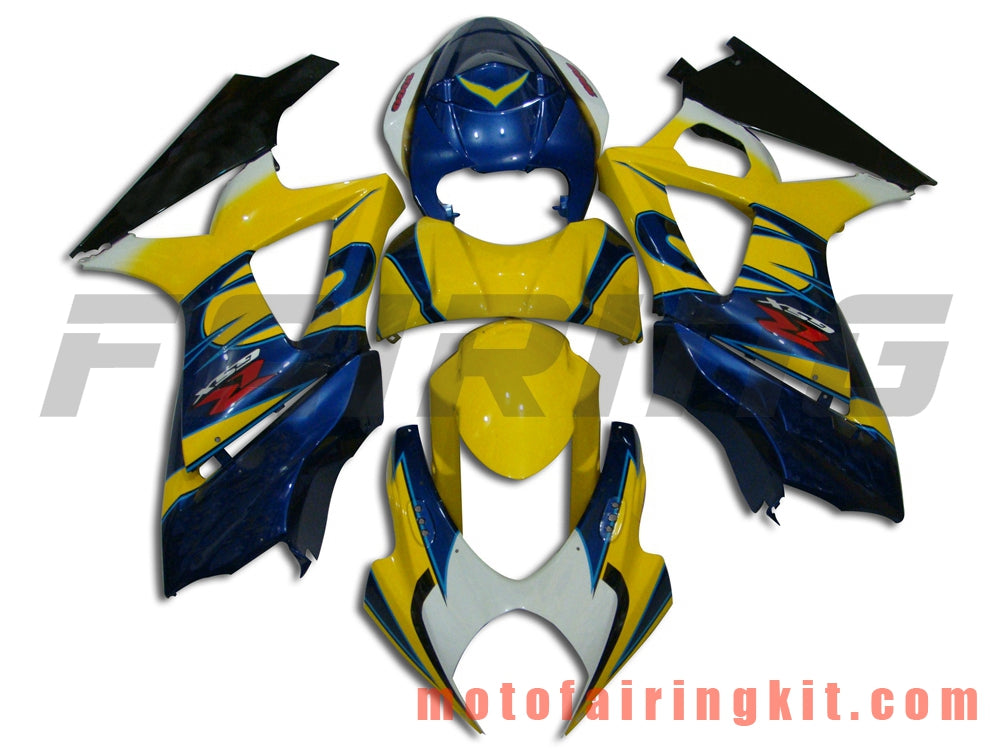 Fairing Kits Fit for GSXR1000 K7 2007 2008 GSXR 1000 GSX R1000 K7 07 08 Plastic ABS Injection Mold Complete Motorcycle Body Aftermarket Bodywork Frame (Yellow & Blue) B019