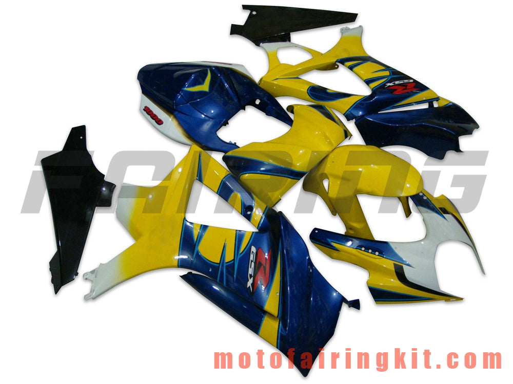 Fairing Kits Fit for GSXR1000 K7 2007 2008 GSXR 1000 GSX R1000 K7 07 08 Plastic ABS Injection Mold Complete Motorcycle Body Aftermarket Bodywork Frame (Yellow & Blue) B019