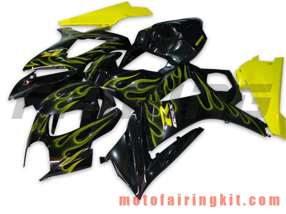 Fairing Kits Fit for GSXR1000 K7 2007 2008 GSXR 1000 GSX R1000 K7 07 08 Plastic ABS Injection Mold Complete Motorcycle Body Aftermarket Bodywork Frame (Black & Yellow) B021