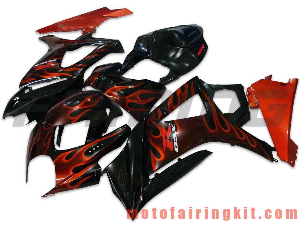 Fairing Kits Fit for GSXR1000 K7 2007 2008 GSXR 1000 GSX R1000 K7 07 08 Plastic ABS Injection Mold Complete Motorcycle Body Aftermarket Bodywork Frame (Orange & Black) B023