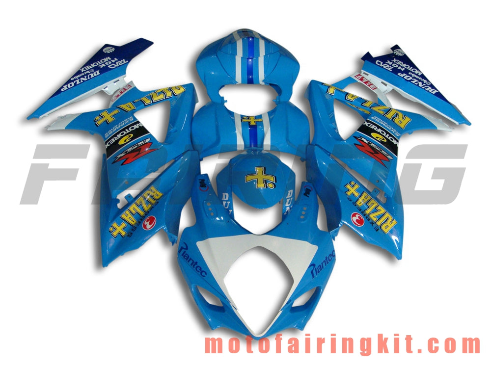 Fairing Kits Fit for GSXR1000 K7 2007 2008 GSXR 1000 GSX R1000 K7 07 08 Plastic ABS Injection Mold Complete Motorcycle Body Aftermarket Bodywork Frame (Blue) B025