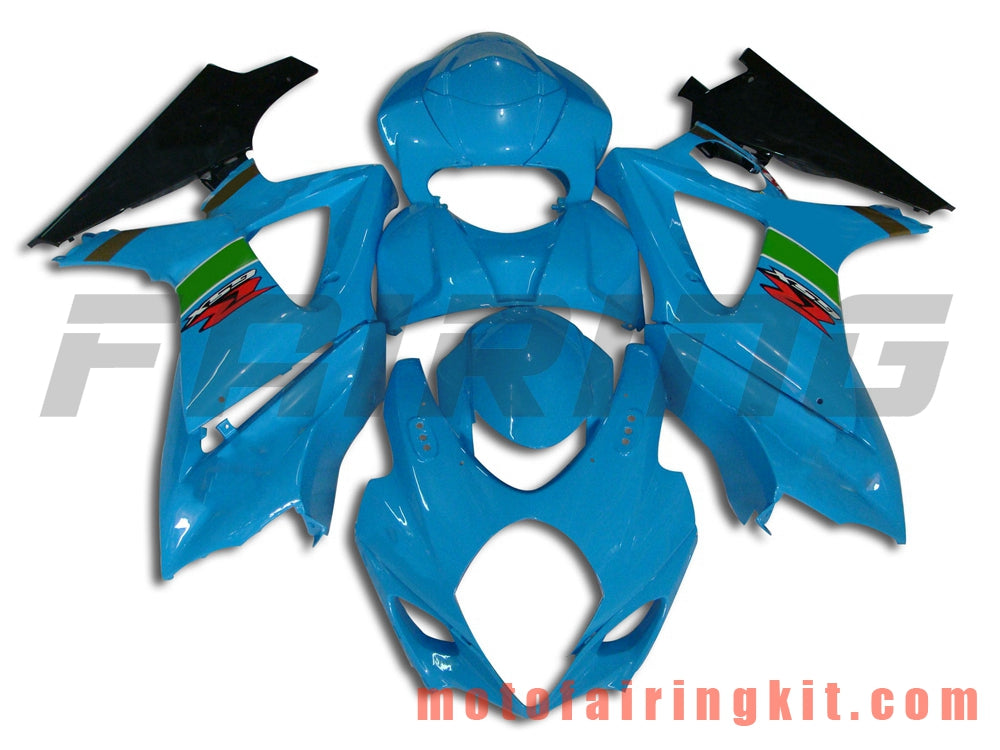 Fairing Kits Fit for GSXR1000 K7 2007 2008 GSXR 1000 GSX R1000 K7 07 08 Plastic ABS Injection Mold Complete Motorcycle Body Aftermarket Bodywork Frame (Blue & Black) B026