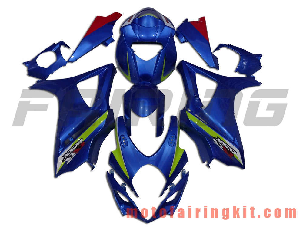 フェアリングキット GSXR1000 K7 2007 2008 GSXR 1000 GSX R1000 K7 07 08 プラスチック ABS 射出成型 完全なオートバイボディ アフターマーケットボディワークフレーム (ブルー) B028