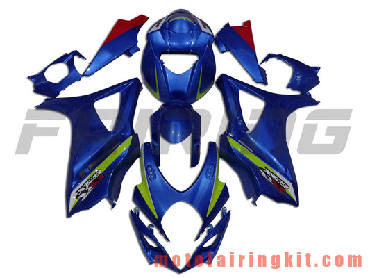 Kits de carenado aptos para GSXR1000 K7 2007 2008 GSXR 1000 GSX R1000 K7 07 08 Molde de inyección de plástico ABS Carrocería completa para motocicleta Marco de carrocería de posventa (azul) B028