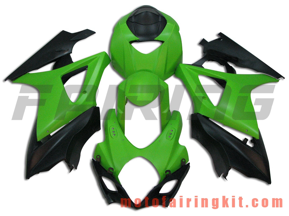 Fairing Kits Fit for GSXR1000 K7 2007 2008 GSXR 1000 GSX R1000 K7 07 08 Plastic ABS Injection Mold Complete Motorcycle Body Aftermarket Bodywork Frame (Green & Black) B029