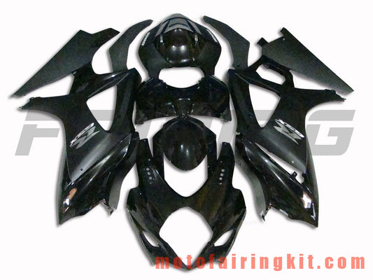 Kits de carenado aptos para GSXR1000 K7 2007 2008 GSXR 1000 GSX R1000 K7 07 08 Molde de inyección de plástico ABS Carrocería completa para motocicleta Marco de carrocería de posventa (negro) B031