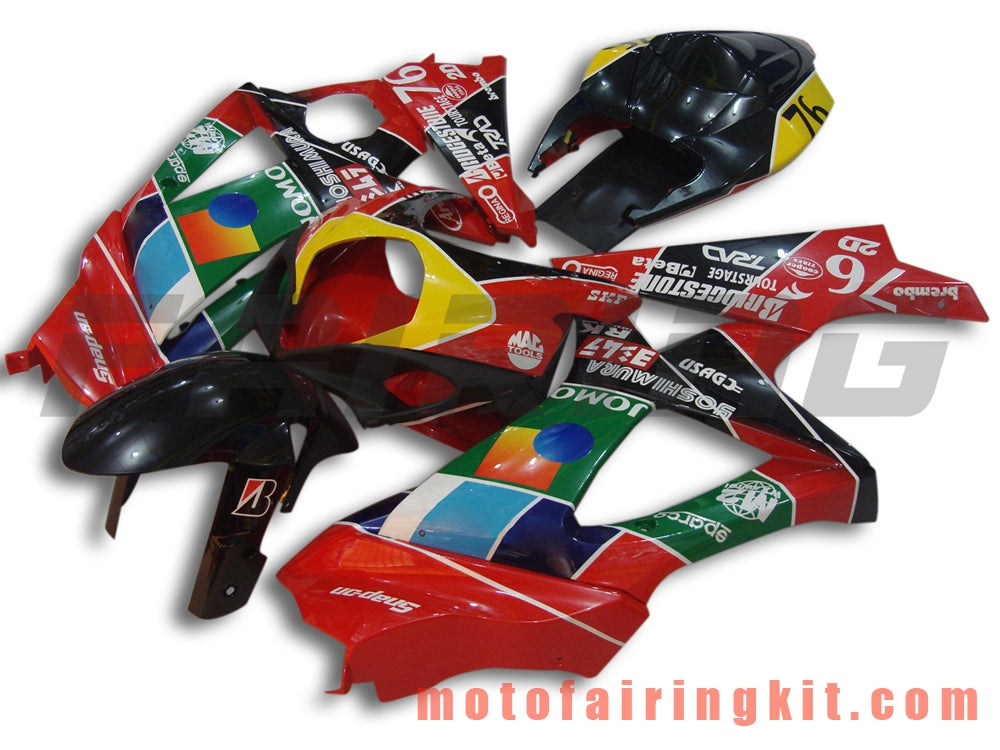 Kits de carenado aptos para GSXR1000 K7 2007 2008 GSXR 1000 GSX R1000 K7 07 08 Molde de inyección de plástico ABS Carrocería completa para motocicleta Marco de carrocería de posventa (rojo y negro) B036