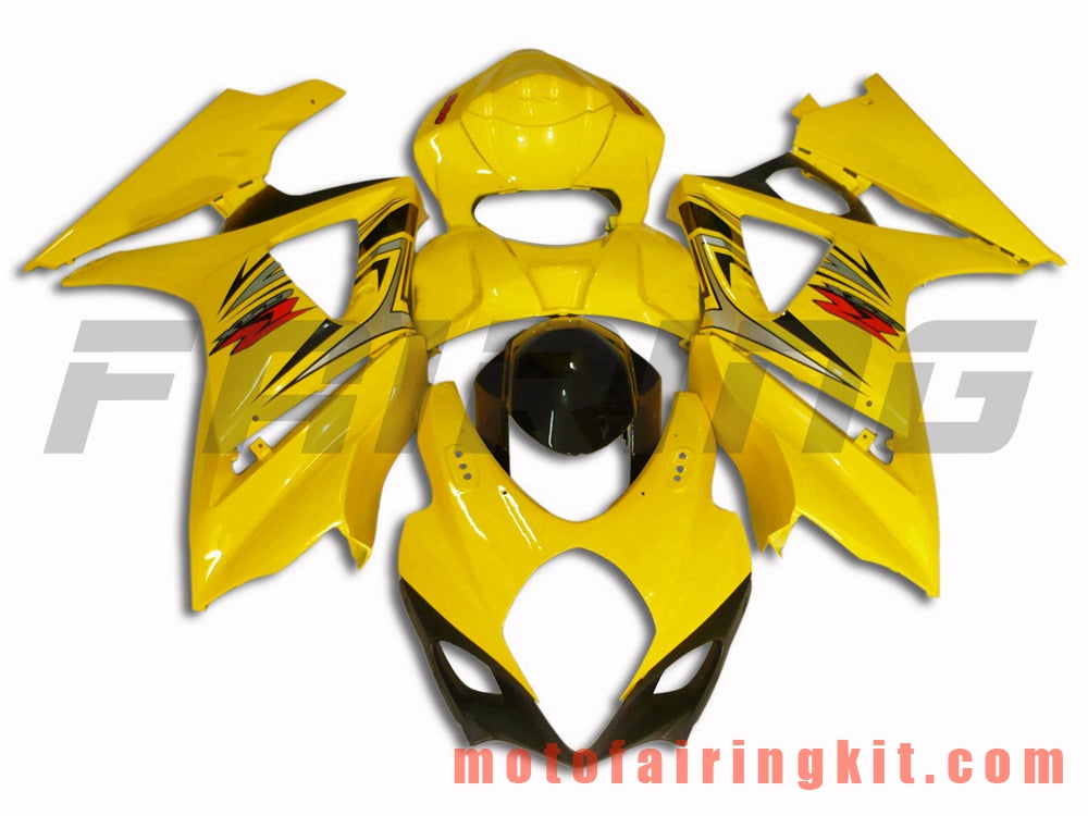 Fairing Kits Fit for GSXR1000 K7 2007 2008 GSXR 1000 GSX R1000 K7 07 08 Plastic ABS Injection Mold Complete Motorcycle Body Aftermarket Bodywork Frame (Yellow & Black) B039