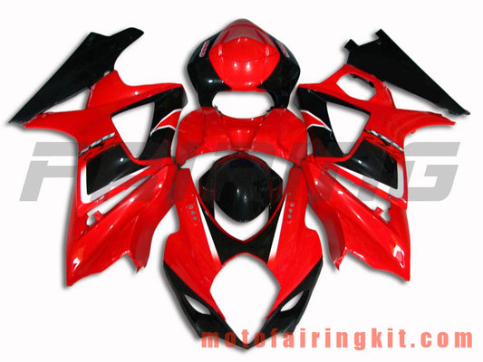 Kits de carenado aptos para GSXR1000 K7 2007 2008 GSXR 1000 GSX R1000 K7 07 08 Molde de inyección de plástico ABS Carrocería completa para motocicleta Marco de carrocería de posventa (rojo y negro) B040