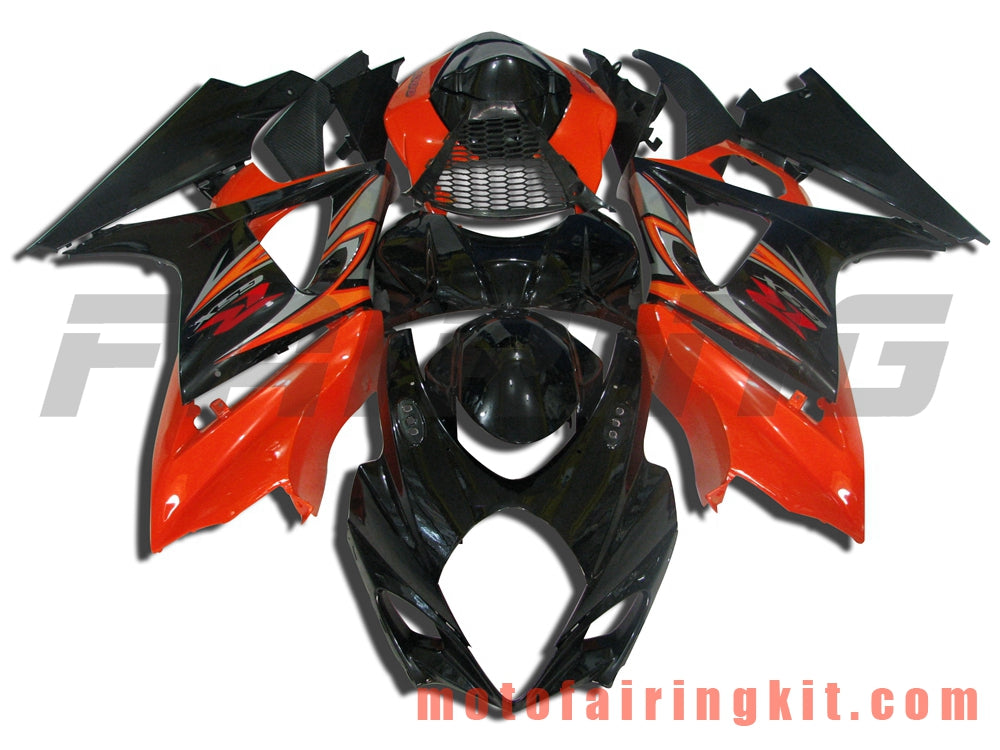 Fairing Kits Fit for GSXR1000 K7 2007 2008 GSXR 1000 GSX R1000 K7 07 08 Plastic ABS Injection Mold Complete Motorcycle Body Aftermarket Bodywork Frame (Black & Orange) B042