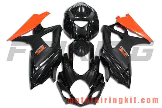 Kits de carenado aptos para GSXR1000 K7 2007 2008 GSXR 1000 GSX R1000 K7 07 08 Molde de inyección de plástico ABS Carrocería completa para motocicleta Marco de carrocería de posventa (negro y naranja) B045