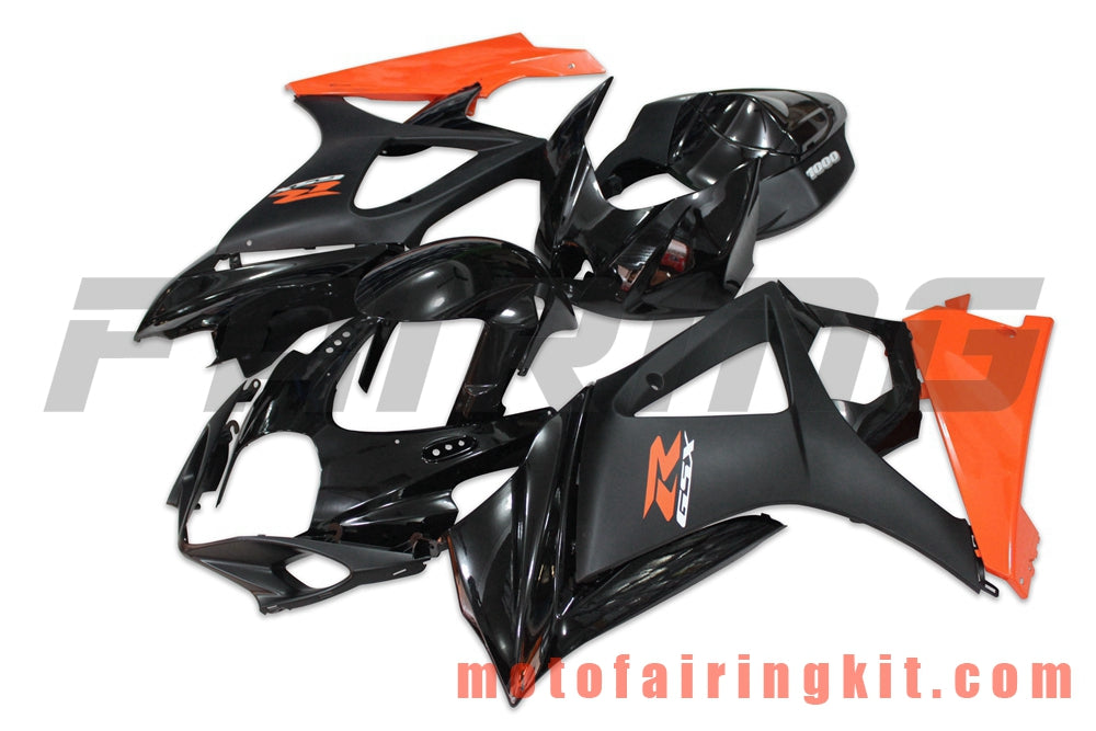 Kits de carenado aptos para GSXR1000 K7 2007 2008 GSXR 1000 GSX R1000 K7 07 08 Molde de inyección de plástico ABS Carrocería completa para motocicleta Marco de carrocería de posventa (negro y naranja) B045