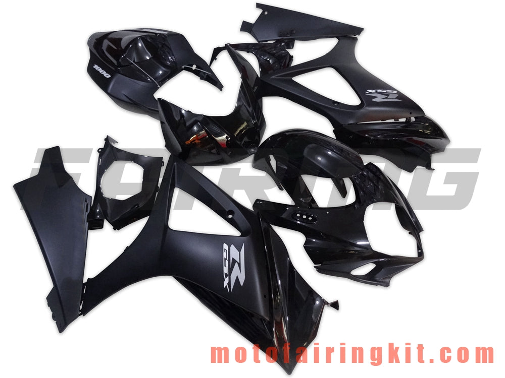 Fairing Kits Fit for GSXR1000 K7 2007 2008 GSXR 1000 GSX R1000 K7 07 08 Plastic ABS Injection Mold Complete Motorcycle Body Aftermarket Bodywork Frame (Black) B046