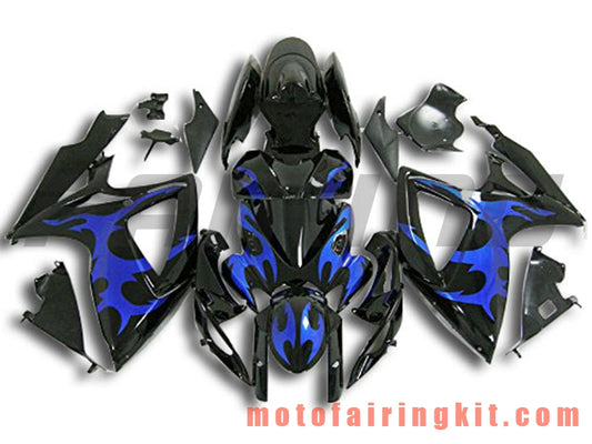 Kits de carenado aptos para GSXR1000 K7 2007 2008 GSXR 1000 GSX R1000 K7 07 08 Molde de inyección de plástico ABS Carrocería completa para motocicleta Marco de carrocería de posventa (negro y azul) B049