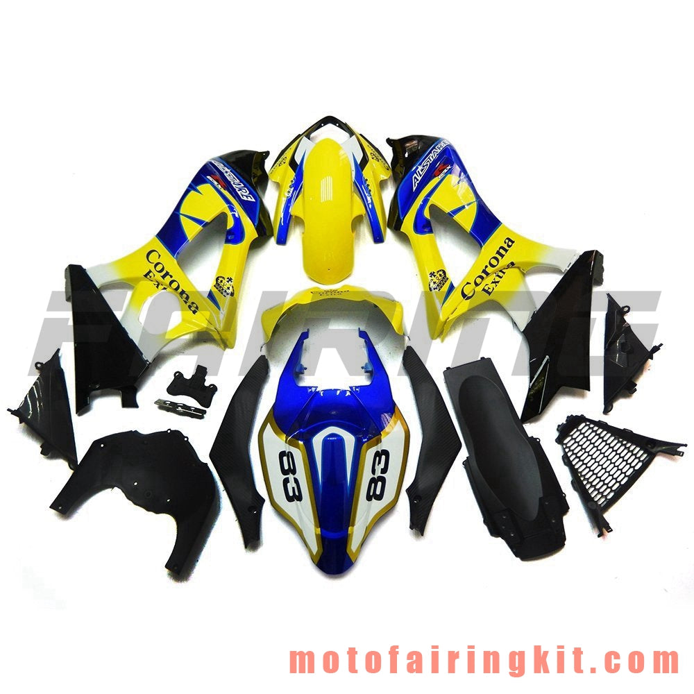 Kits de carenado aptos para GSXR1000 K7 2007 2008 GSXR 1000 GSX R1000 K7 07 08 Molde de inyección de plástico ABS Carrocería completa para motocicleta Marco de carrocería de posventa (amarillo y azul) B052