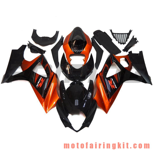 Fairing Kits Fit for GSXR1000 K7 2007 2008 GSXR 1000 GSX R1000 K7 07 08 Plastic ABS Injection Mold Complete Motorcycle Body Aftermarket Bodywork Frame (Black & Orange) B055