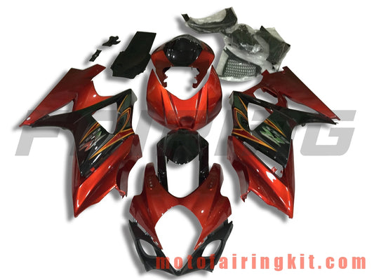 Kits de carenado aptos para GSXR1000 K7 2007 2008 GSXR 1000 GSX R1000 K7 07 08 Molde de inyección de plástico ABS Carrocería completa para motocicleta Marco de carrocería de posventa (naranja y negro) B062