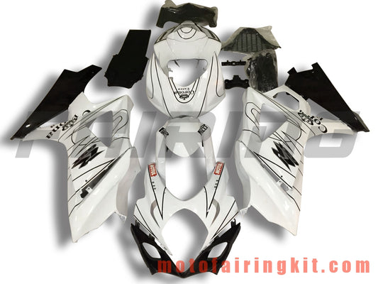 フェアリングキット GSXR1000 K7 2007 2008 GSXR 1000 GSX R1000 K7 07 08 プラスチック ABS 射出成型 完全なオートバイボディ アフターマーケットボディワークフレーム (ホワイト &amp; ブラック) B067