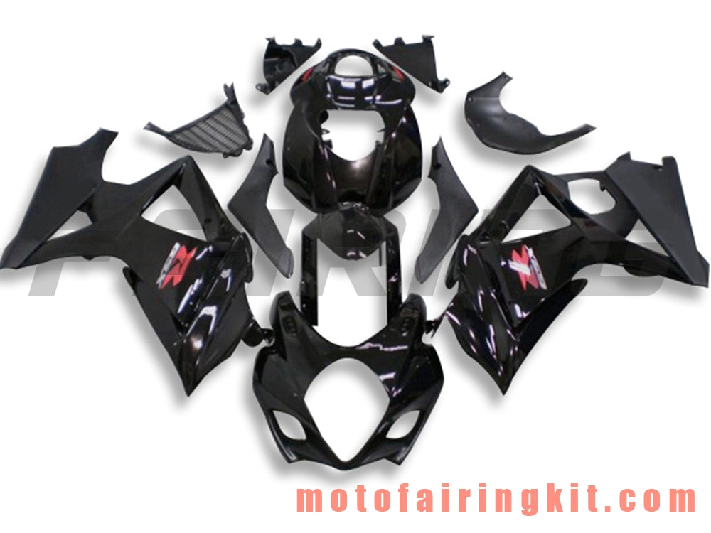 Fairing Kits Fit for GSXR1000 K7 2007 2008 GSXR 1000 GSX R1000 K7 07 08 Plastic ABS Injection Mold Complete Motorcycle Body Aftermarket Bodywork Frame (Black) B069