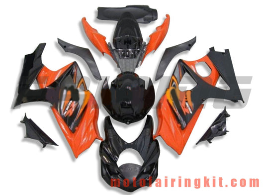 Fairing Kits Fit for GSXR1000 K7 2007 2008 GSXR 1000 GSX R1000 K7 07 08 Plastic ABS Injection Mold Complete Motorcycle Body Aftermarket Bodywork Frame (Orange & Black) B078