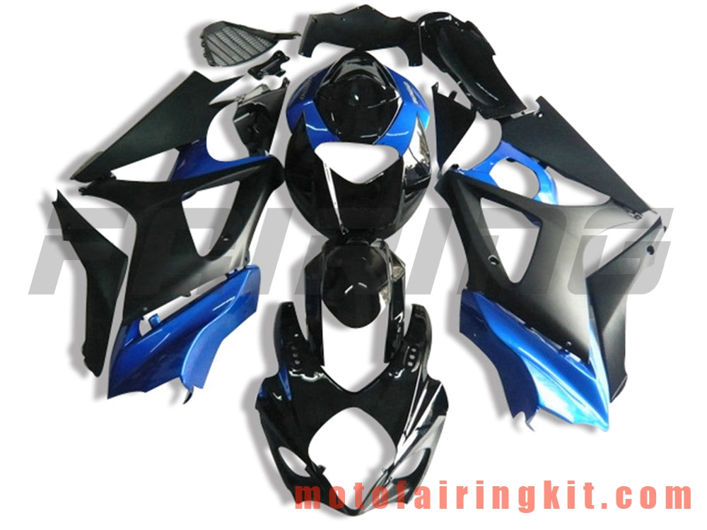 Fairing Kits Fit for GSXR1000 K7 2007 2008 GSXR 1000 GSX R1000 K7 07 08 Plastic ABS Injection Mold Complete Motorcycle Body Aftermarket Bodywork Frame (Blue & Black) B079