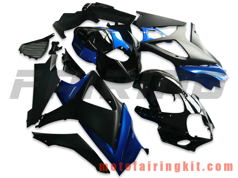 Kits de carenado aptos para GSXR1000 K7 2007 2008 GSXR 1000 GSX R1000 K7 07 08 Molde de inyección de plástico ABS Carrocería completa para motocicleta Marco de carrocería de posventa (azul y negro) B079