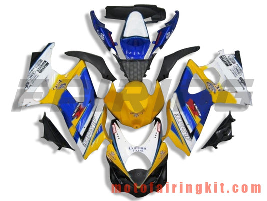 Fairing Kits Fit for GSXR1000 K7 2007 2008 GSXR 1000 GSX R1000 K7 07 08 Plastic ABS Injection Mold Complete Motorcycle Body Aftermarket Bodywork Frame (Yellow & Blue) B080